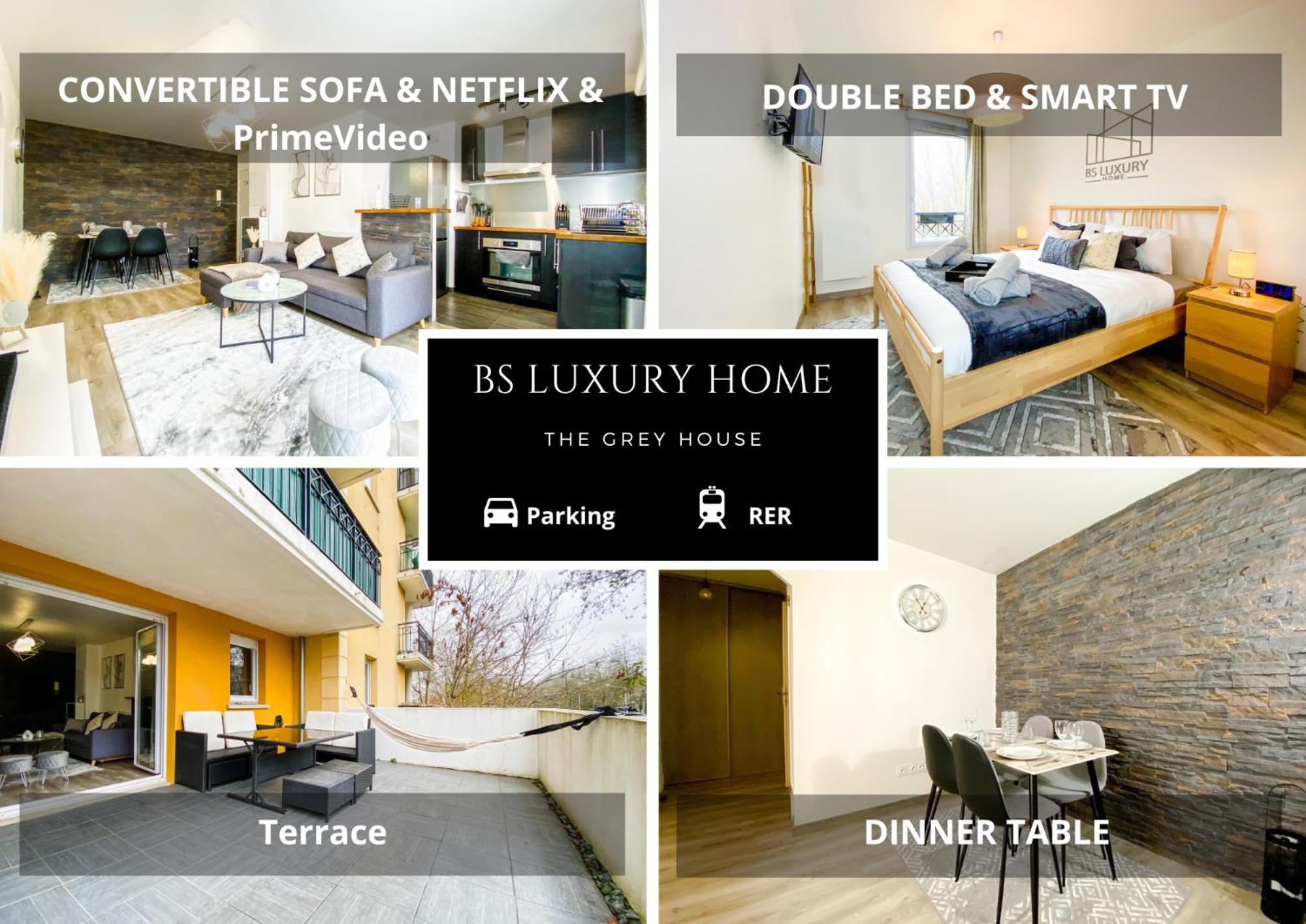 The Grey House - Parking - Piscine - Rer A 6 Min Apartment Bussy-Saint-Georges Bagian luar foto